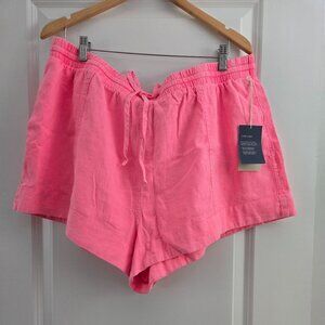 NWT Women's High-Rise Linen Pull-On Shorts - Universal Thread™™ Pink